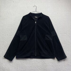 Everlast Sport Black Full Zip Fleece Wom Sweater Sz XL workout Trainning Read